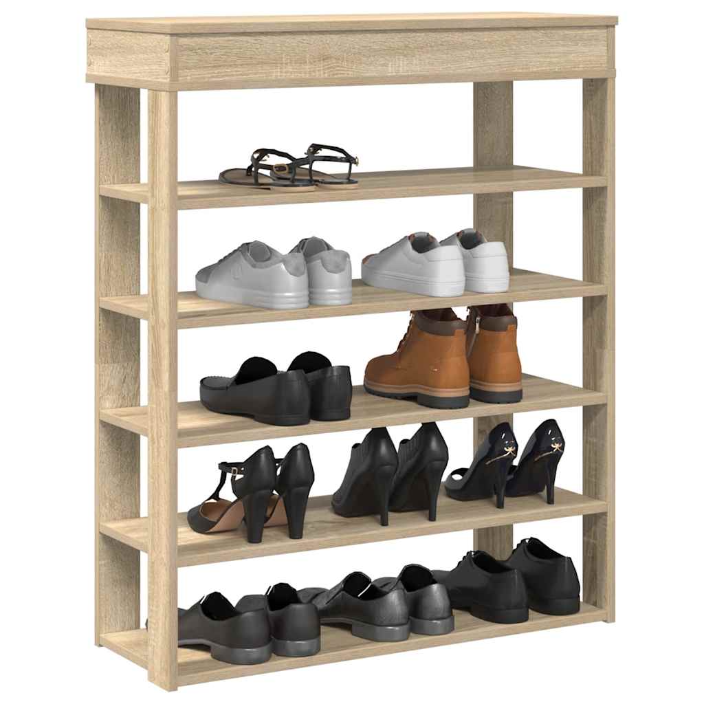 Ράφι παπουτσιών  Sonoma Oak 80x30x98 cm Κατασκευασμένο ξύλο - Pakobazaar