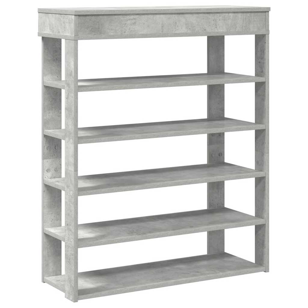 Ράφι παπουτσιών σκυρόδεμα δρυς 80x30x98 cm Κατασκευασμένο ξύλο