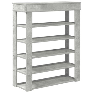 Ράφι παπουτσιών σκυρόδεμα δρυς 80x30x98 cm Κατασκευασμένο ξύλο