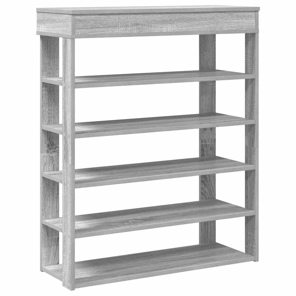 Ράφι παπουτσιών  Γκρι Sonoma 80x30x98 cm Κατασκευασμένο ξύλο
