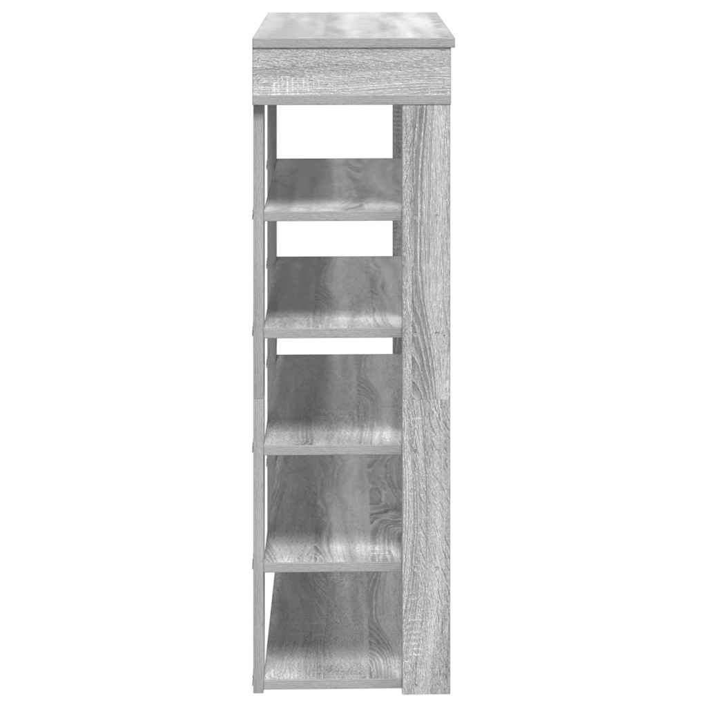 Ράφι παπουτσιών  Γκρι Sonoma 80x30x98 cm Κατασκευασμένο ξύλο