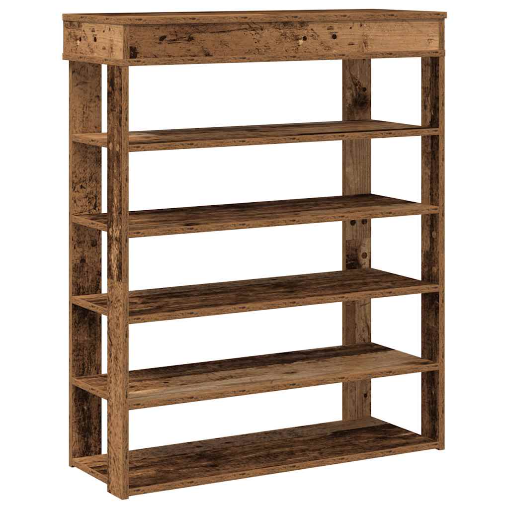 Ράφι παπουτσιών  Παλιό ξύλο 80x30x98 cm Κατασκευασμένο ξύλο