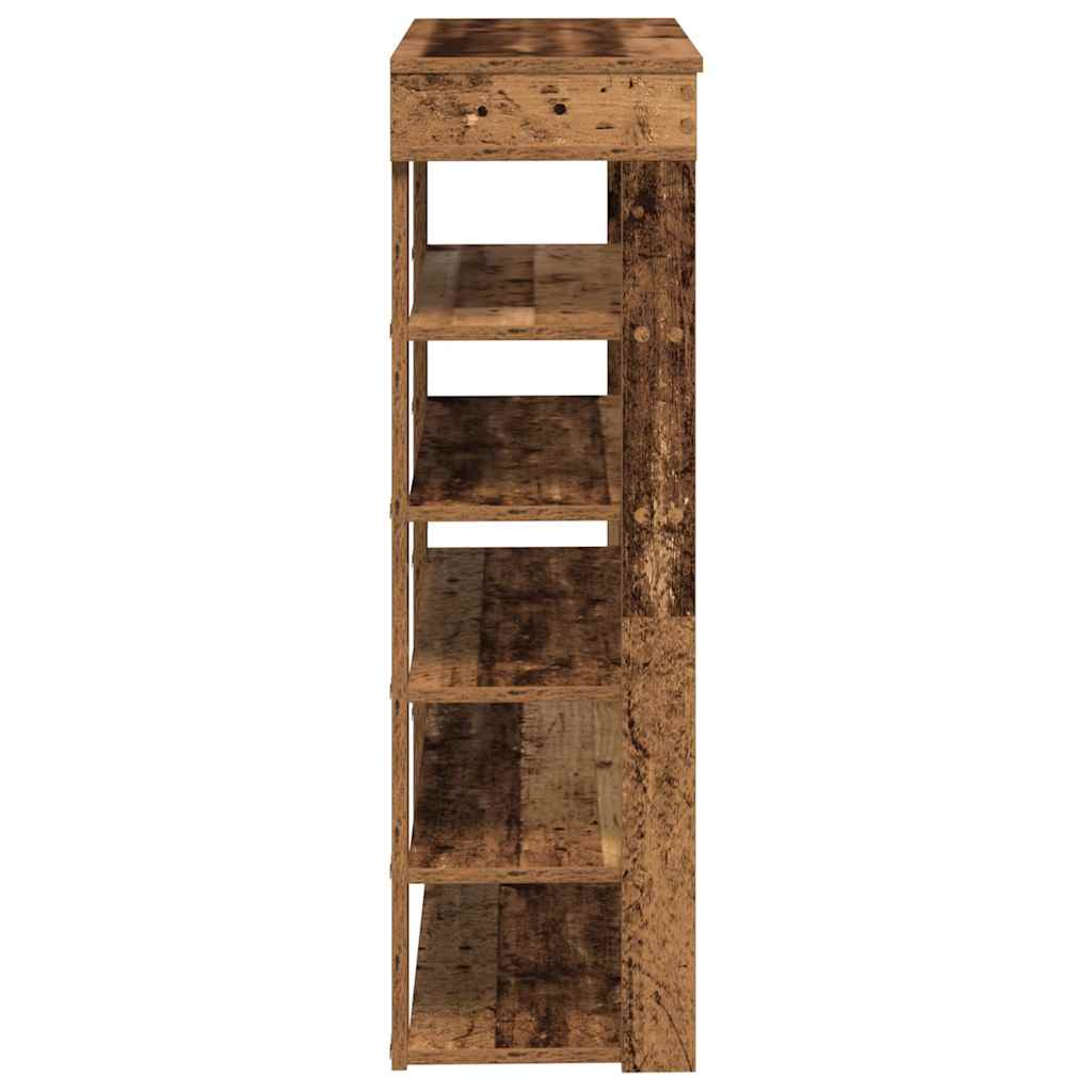 Ράφι παπουτσιών  Παλιό ξύλο 80x30x98 cm Κατασκευασμένο ξύλο