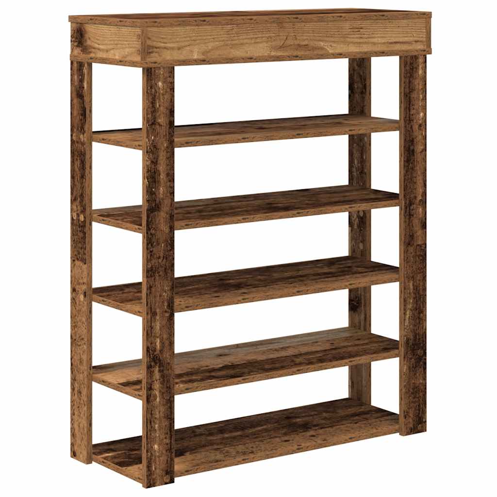Ράφι παπουτσιών  Παλιό ξύλο 80x30x98 cm Κατασκευασμένο ξύλο