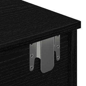 Ράφι τοίχου με συρτάρια Μαύρο 60x28x15 cm Κατασκευασμένο ξύλο
