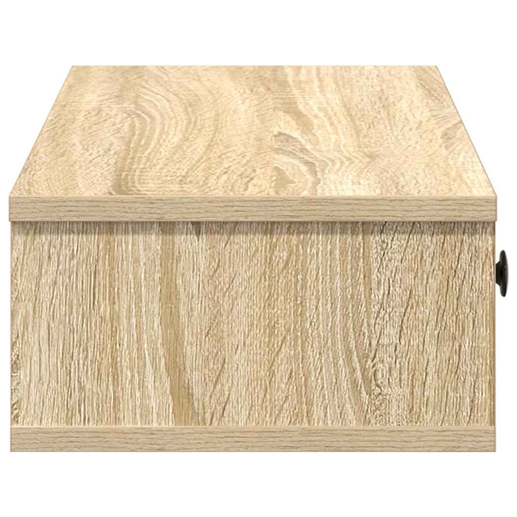 Ράφι τοίχου με συρτάρια Δρυς sonoma 60x28x15 cm