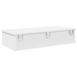 Ράφι τοίχου με συρτάρια Λευκό 80x34x17 cm Κατασκευασμένο ξύλο - Pakobazaar