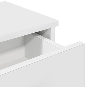 Ράφι τοίχου με συρτάρια Λευκό 80x34x17 cm Κατασκευασμένο ξύλο - Pakobazaar