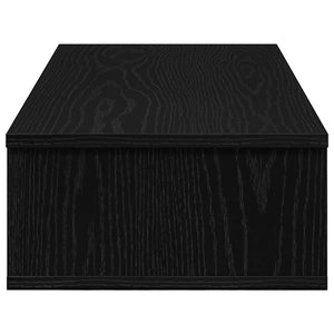 Ράφι τοίχου με συρτάρια Μαύρο 80x34x17 cm Κατασκευασμένο ξύλο - Pakobazaar