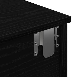 Ράφι τοίχου με συρτάρια Μαύρο 80x34x17 cm Κατασκευασμένο ξύλο - Pakobazaar