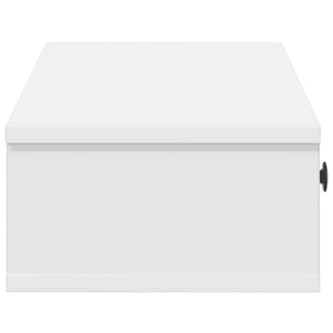 Ράφι τοίχου με συρτάρια Λευκό 100x37,5x19 cm Ξύλινη κατασκευή