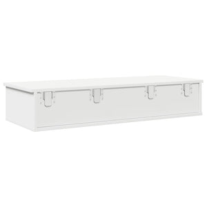 Ράφι τοίχου με συρτάρια Λευκό 100x37,5x19 cm Ξύλινη κατασκευή