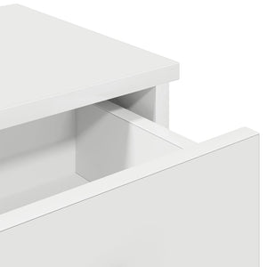 Ράφι τοίχου με συρτάρια Λευκό 100x37,5x19 cm Ξύλινη κατασκευή