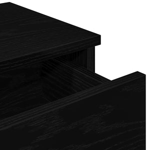 Ράφι τοίχου με συρτάρια Μαύρο 100x37,5x19 cm Ξύλινη κατασκευή