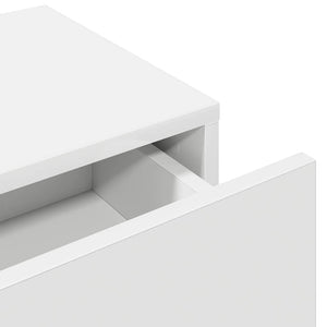 Ράφι τοίχου με συρτάρια Λευκό 60x26,5x15 cm Κατασκευασμένο ξύλο