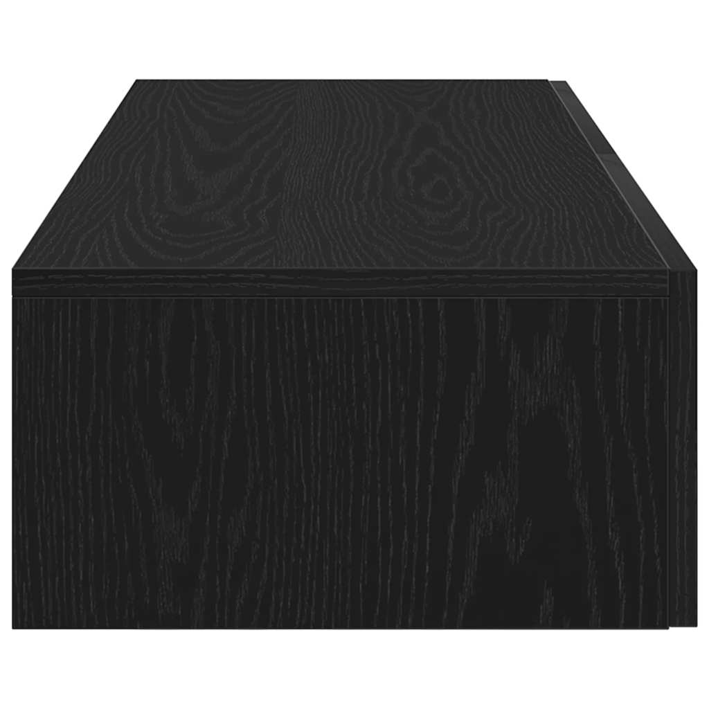 Ράφι τοίχου με συρτάρια Μαύρο 60x26,5x15 cm Ξύλινη κατασκευή - Pakobazaar