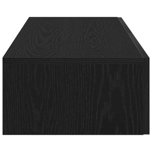 Ράφι τοίχου με συρτάρια Μαύρο 60x26,5x15 cm Ξύλινη κατασκευή - Pakobazaar