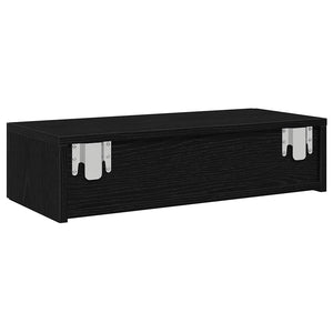 Ράφι τοίχου με συρτάρια Μαύρο 60x26,5x15 cm Ξύλινη κατασκευή - Pakobazaar