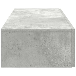 Ράφι τοίχου με συρτάρια Γκρι μπετόν 60x26,5x15 cm Ξύλο μηχανής - Pakobazaar
