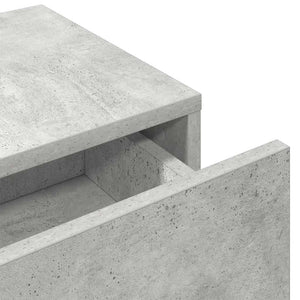 Ράφι τοίχου με συρτάρια Γκρι μπετόν 60x26,5x15 cm Ξύλο μηχανής - Pakobazaar