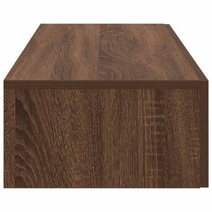 Ράφι τοίχου με συρτάρια καφέ δρυς 60x26,5x15 cm Ξύλο μηχανής - Pakobazaar