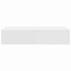 Ράφι τοίχου με συρτάρια Λευκό 80x33x17 cm Κατασκευασμένο ξύλο