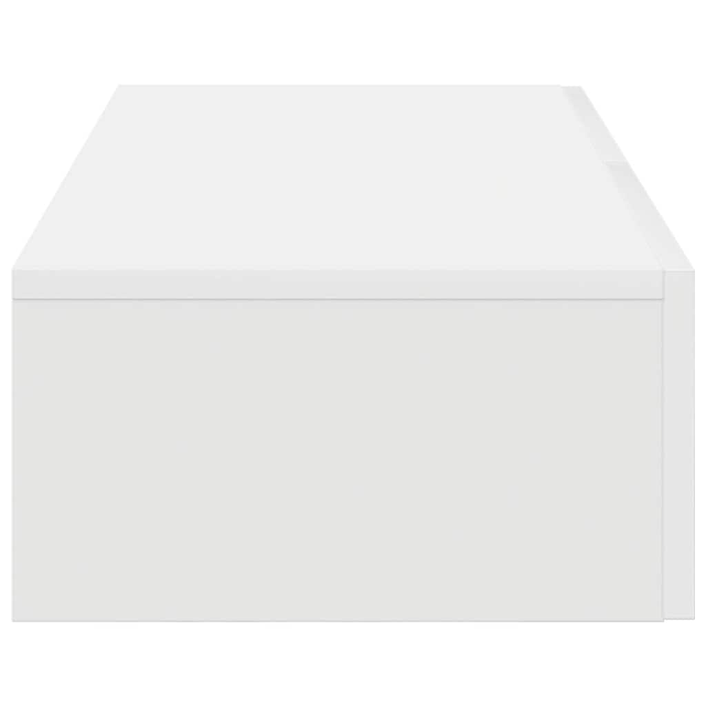 Ράφι τοίχου με συρτάρια Λευκό 80x33x17 cm Κατασκευασμένο ξύλο