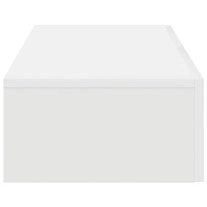 Ράφι τοίχου με συρτάρια Λευκό 80x33x17 cm Κατασκευασμένο ξύλο