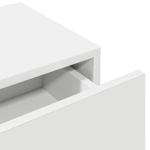 Ράφι τοίχου με συρτάρια Λευκό 80x33x17 cm Κατασκευασμένο ξύλο