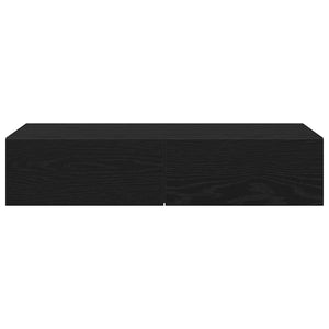 Ράφι τοίχου με συρτάρια Μαύρο 80x33x17 cm Κατασκευασμένο ξύλο