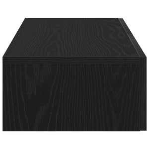 Ράφι τοίχου με συρτάρια Μαύρο 80x33x17 cm Κατασκευασμένο ξύλο