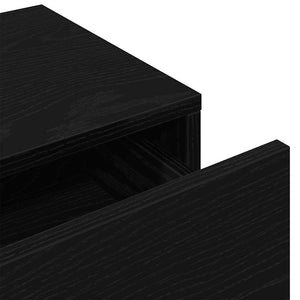 Ράφι τοίχου με συρτάρια Μαύρο 80x33x17 cm Κατασκευασμένο ξύλο