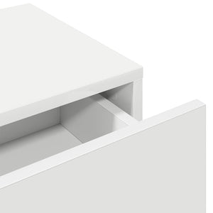 Ράφι τοίχου με συρτάρια Λευκό 100x36x19 cm Κατασκευασμένο ξύλο