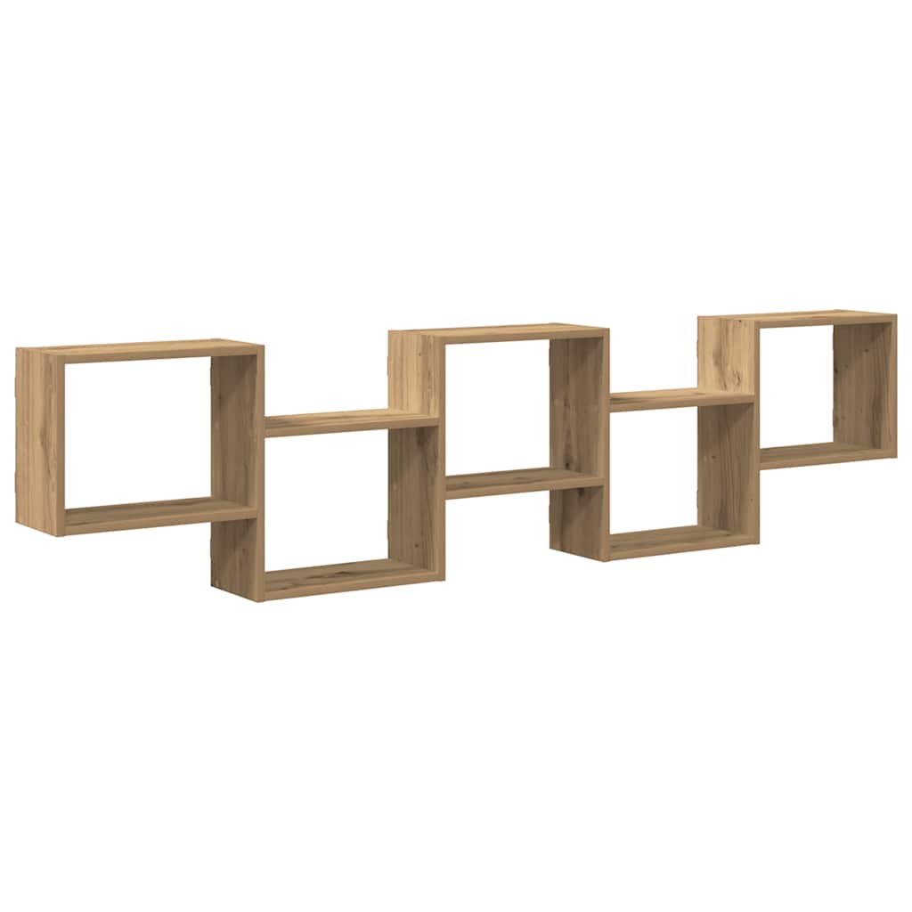 Ράφι τοίχου με κύβους 5 διαμερισμάτων Engineered Wood - Pakobazaar