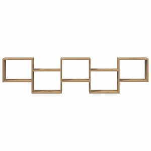 Ράφι τοίχου με κύβους 5 διαμερισμάτων Engineered Wood - Pakobazaar