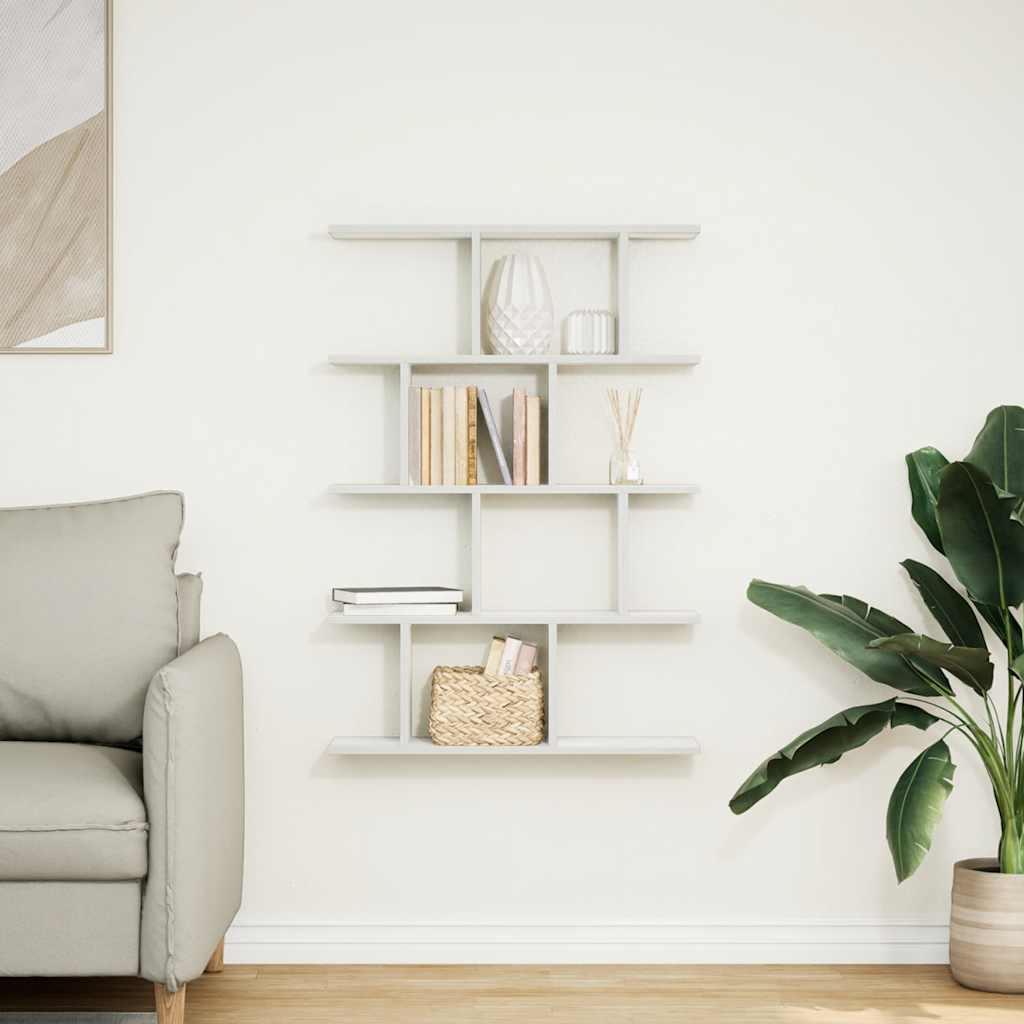 Ράφι κύβων τοίχου 12 διαμερισμάτων Λευκό μηχανουργικό ξύλο - Pakobazaar