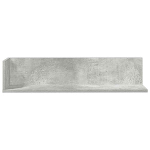 Ράφια τοίχου 2 τεμάχια Μπετόν Γκρι 75x16,5x16,5 cm Ξύλο μηχανής