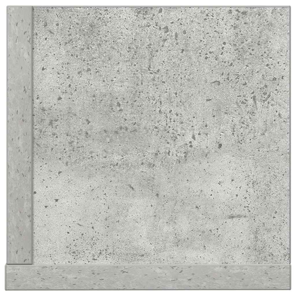 Ράφια τοίχου 2 τεμάχια Μπετόν Γκρι 75x16,5x16,5 cm Ξύλο μηχανής