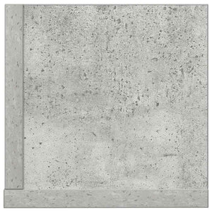 Ράφια τοίχου 2 τεμάχια Μπετόν Γκρι 75x16,5x16,5 cm Ξύλο μηχανής