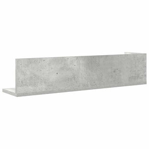 Ράφια τοίχου 2 τεμάχια Μπετόν Γκρι 75x16,5x16,5 cm Ξύλο μηχανής