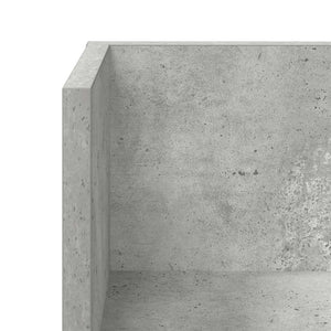 Ράφια τοίχου 2 τεμάχια Μπετόν Γκρι 75x16,5x16,5 cm Ξύλο μηχανής