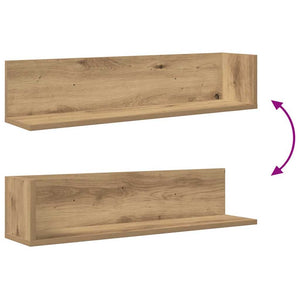 Ράφια τοίχου 2 τεμάχια Artisan Oak Κατασκευασμένο ξύλο - Pakobazaar