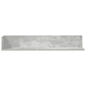 Ράφια τοίχου 2 τεμάχια Μπετόν Γκρι 100x16,5x16,5cm Ξύλο μηχανής - Pakobazaar