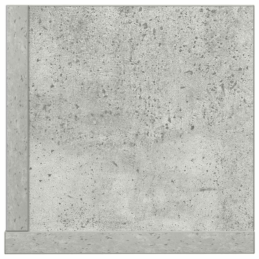 Ράφια τοίχου 2 τεμάχια Μπετόν Γκρι 100x16,5x16,5cm Ξύλο μηχανής - Pakobazaar