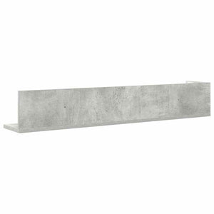 Ράφια τοίχου 2 τεμάχια Μπετόν Γκρι 100x16,5x16,5cm Ξύλο μηχανής - Pakobazaar