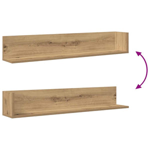 Ράφια τοίχου 2 τεμάχια Artisan Oak Κατασκευασμένο ξύλο - Pakobazaar