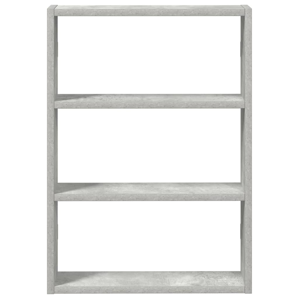 Ράφι τοίχου από σκυρόδεμα γκρι 43x9x60 cm Κατασκευασμένο ξύλο - Pakobazaar