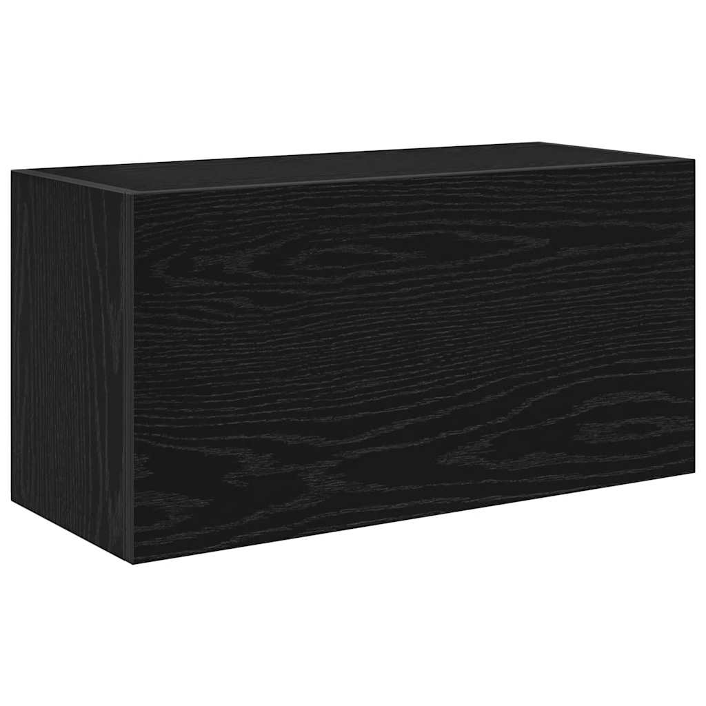 ντουλάπι τοίχου μπάνιου μαύρο 60x25x30 cm κατασκευασμένο ξύλο