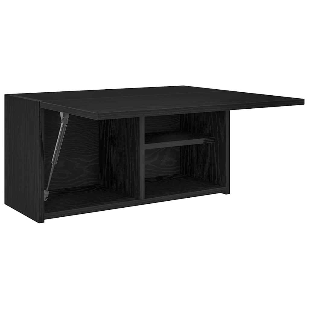 ντουλάπι τοίχου μπάνιου μαύρο 60x25x30 cm κατασκευασμένο ξύλο