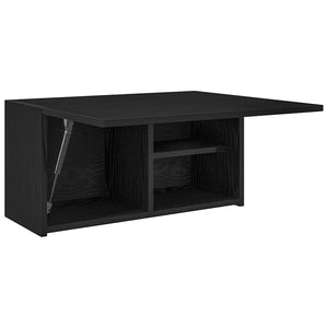ντουλάπι τοίχου μπάνιου μαύρο 60x25x30 cm κατασκευασμένο ξύλο
